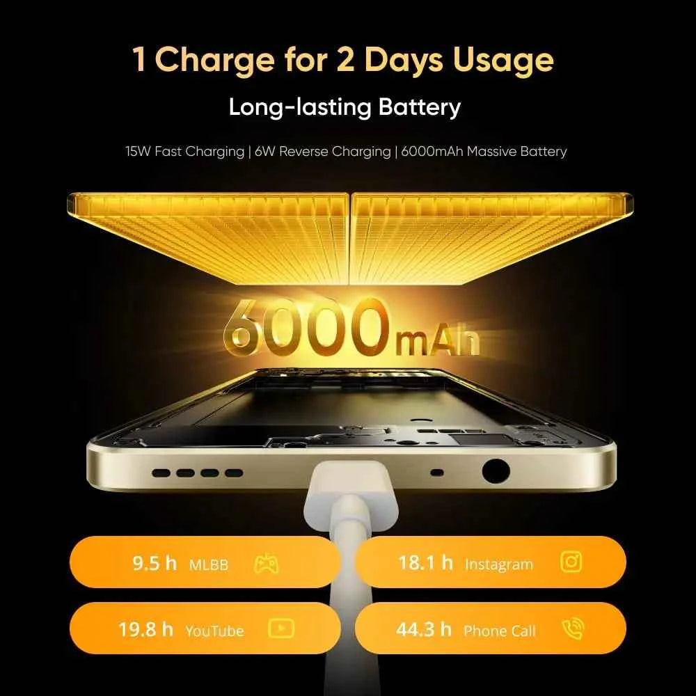 Realme Note 70T Global Smartphone | 6.75" 90Hz Display, 6000mAh, 13MP AI Camera
