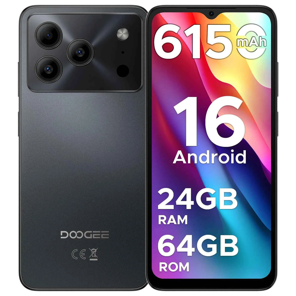 DOOGEE Note 56 Smartphone | Android 16, 6150mAh, 6.56" 90Hz, 24GB RAM