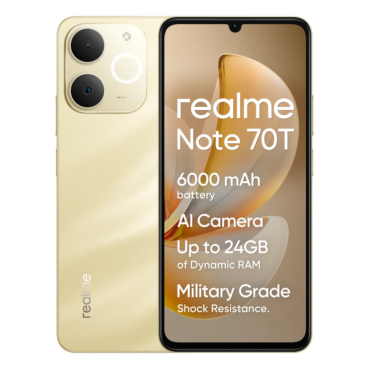 Realme Note 70T 4G Smartphone | 32MP Camera, 6000mAh, 6.75" 90Hz Display