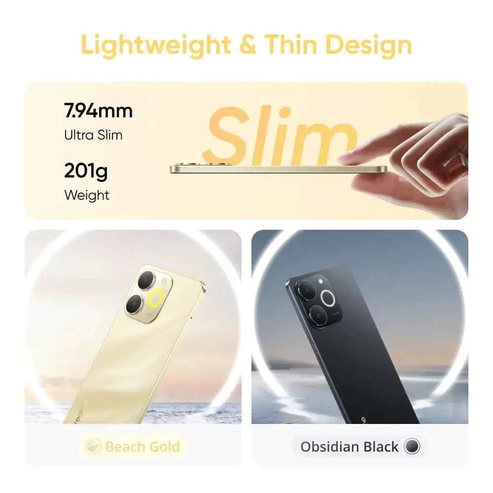 Realme Note 70T Global Smartphone | 6.75" 90Hz Display, 6000mAh, 13MP AI Camera