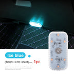 Mini Wireless LED Touch Car Interior Light – USB Rechargeable Ceiling Reading Lamp for Door & Trunk