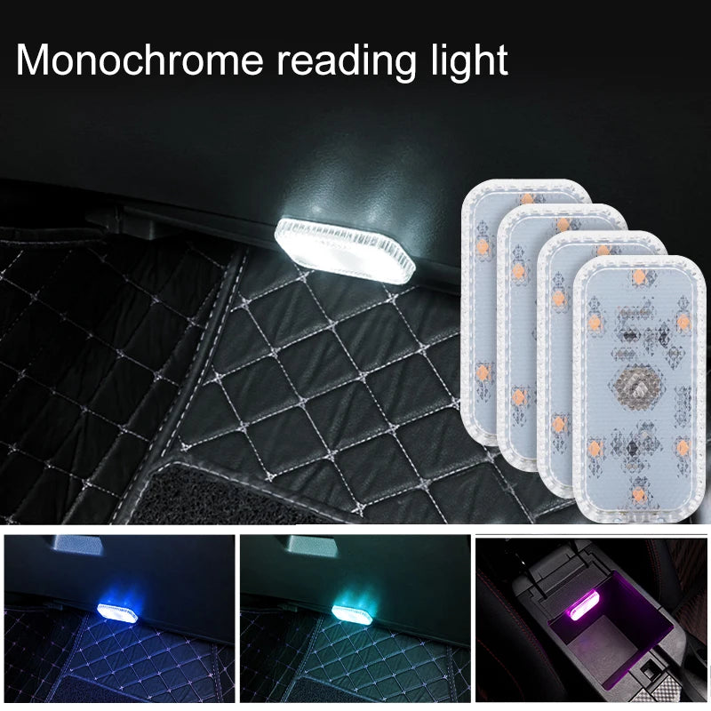 Mini Wireless LED Touch Car Interior Light – USB Rechargeable Ceiling Reading Lamp for Door & Trunk