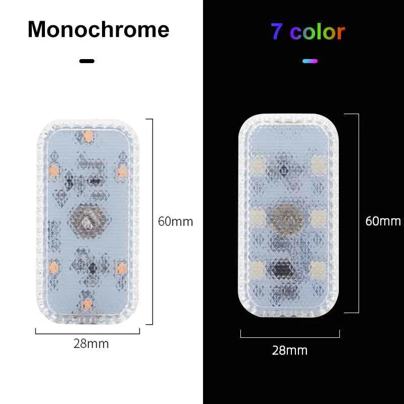 Mini Wireless LED Touch Car Interior Light – USB Rechargeable Ceiling Reading Lamp for Door & Trunk