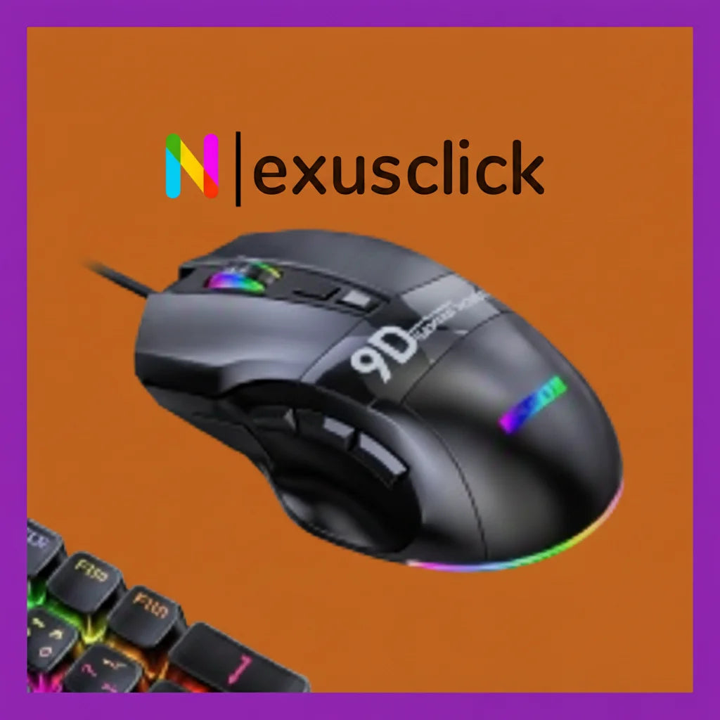 Programmable Wired Gaming Mouse with RGB Lighting — 9/10/12 Keys, 7200 DPI