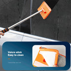 Telescopic Car Windshield Cleaning Brush with Microfibre Head