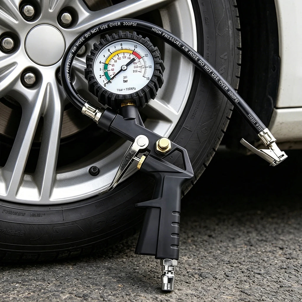 Tyre Pumping Gun Digital Pressure Gauge – Car TPMS Air Gauge Meter Manometer Monitor Tester for Tyres