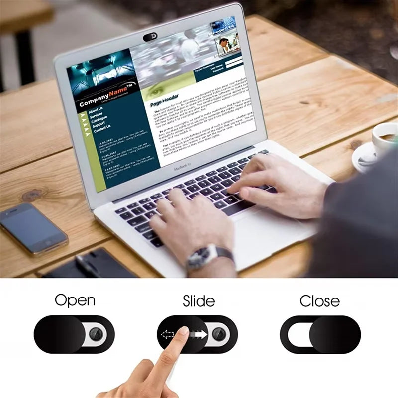 Sliding Webcam Privacy Cover – Laptop, Phone, iPad & MacBook Camera Blocker, Anti-Spy Lens Sticker