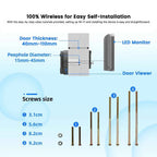 3MP Smart Life Tuya WiFi Video Doorbell Camera – 1080P, 5000mAh Battery, PIR Motion, IR Night Vision | Alexa Google