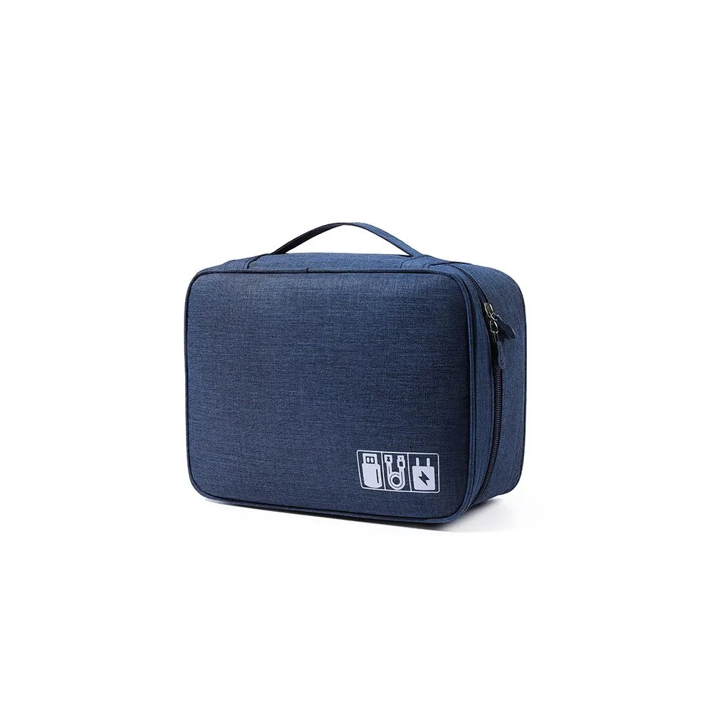 Waterproof Travel Cable Organizer Bag – Digital Accessories Storage Case for USB, Chargers & More