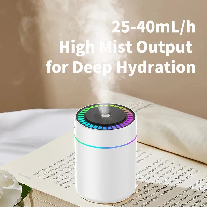 Mini USB Air Humidifier & Aroma Diffuser – 180ml, Essential Oil, Mist Maker for Car, Home & Bedroom