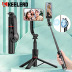 KEELEAD Magnetic Selfie Stick Tripod with Bluetooth Remote — Compatible with iPhone 12–15 Pro Max