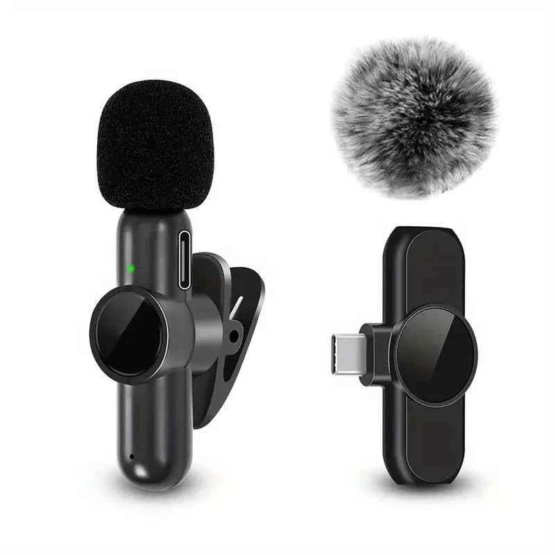 Rapuntek™ Wireless Lavalier Microphone – Plug & Play, 20m Range, 10H Battery | iPhone & USB-C