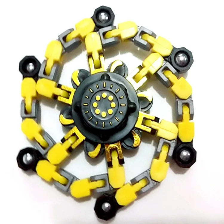 Chain Fidget Spinner Stress Relief Toy – Deformable Sensory Gadget for Adults & Kids