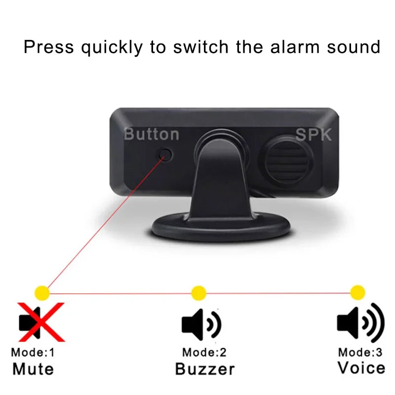 8-Sensor Parktronic Parking Kit – Front & Rear Radar Detector, Backup Assistance with Sound Alert