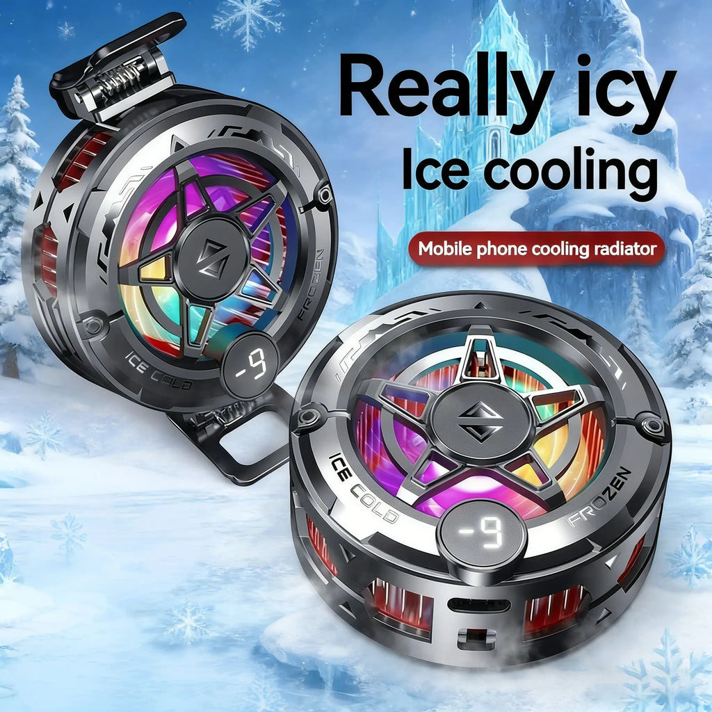 Rapuntek™ K20 Magnetic Phone Cooler – Semiconductor Cooling Fan with RGB Display for Mobile Gaming & Streaming
