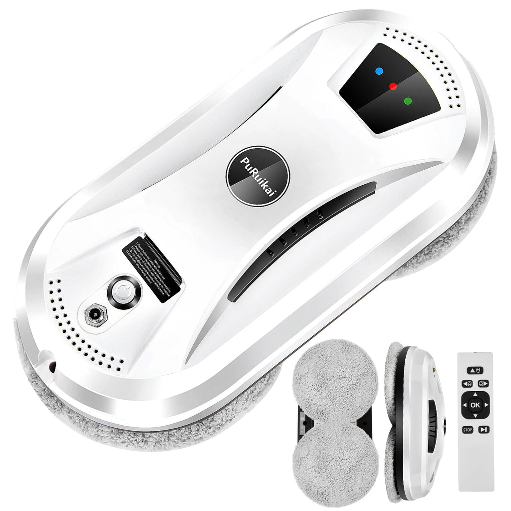 PuRuiKai PRK-N361 Window Cleaning Robot – 5600Pa Suction, Remote Control, 20-Min Power-Loss Protection | EU, UK, US, AU Plug