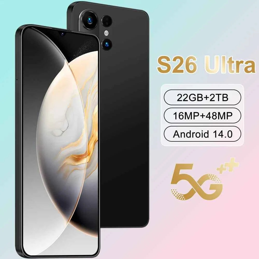 S26 Ultra 5G Smartphone | 7.3" HD Display, 8000mAh, Dual SIM, Android, Global Version