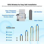 Tuya Smart 3MP WiFi Door Peephole Camera – 140° Wide Angle, PIR Detection, IR Night Vision | Alexa & Google