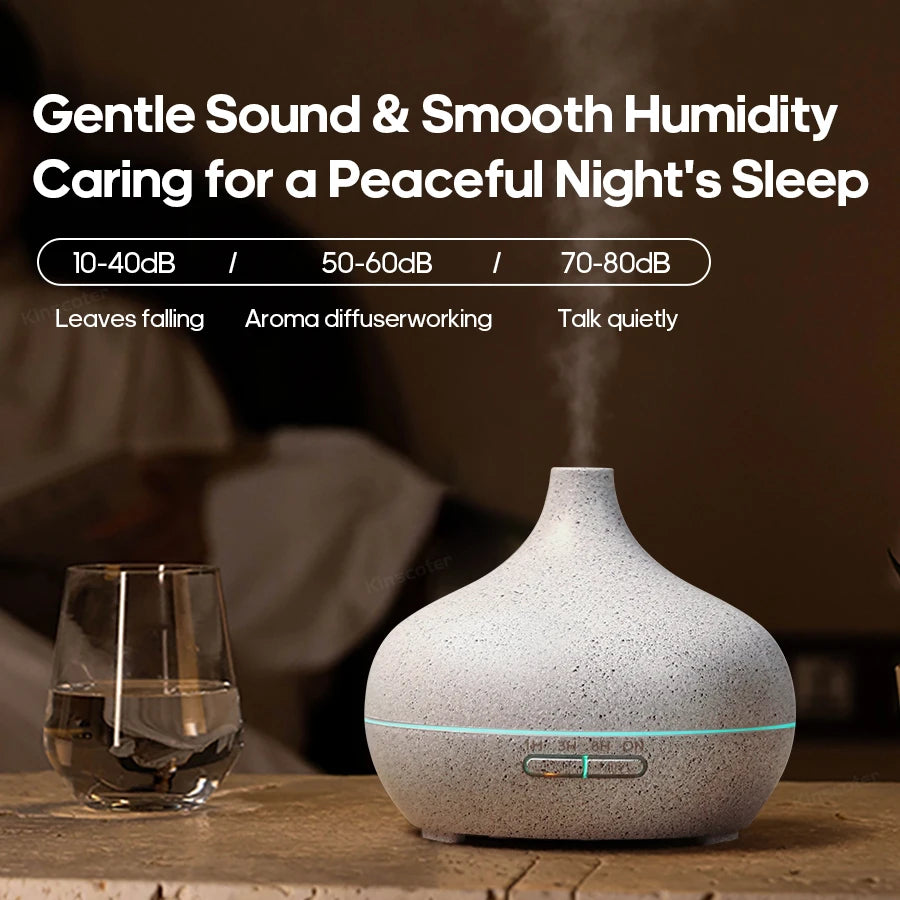 Rapuntek™ Wood Grain Aromatherapy Diffuser – USB Humidifier & Air Purifier with Essential Oil Set for Desk & Home