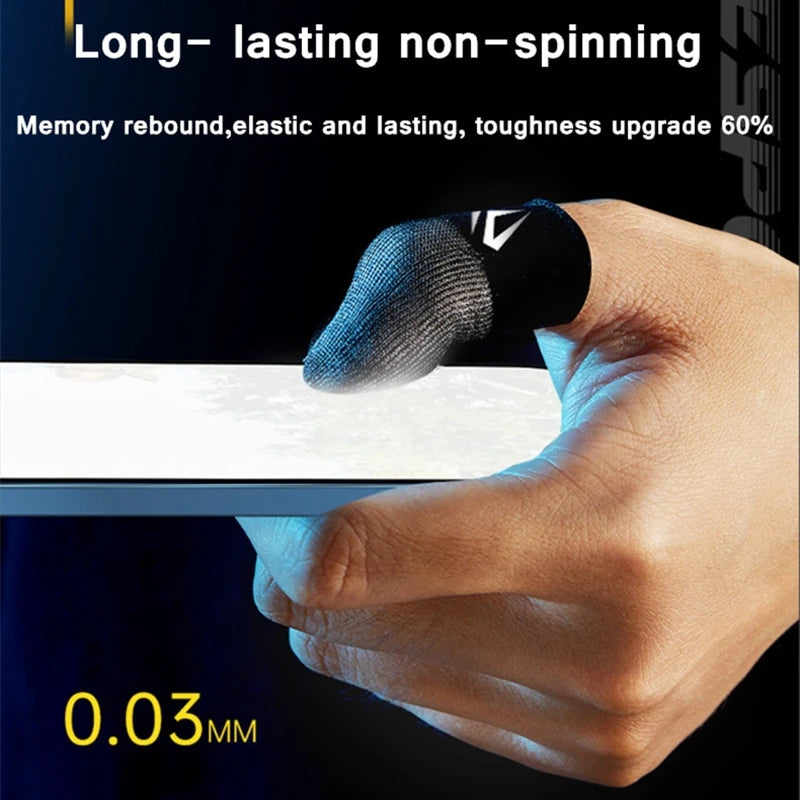 Gaming Fingertip Gloves – Sweatproof Anti-Slip Touch Screen Finger Sleeves for Mobile Gamers
