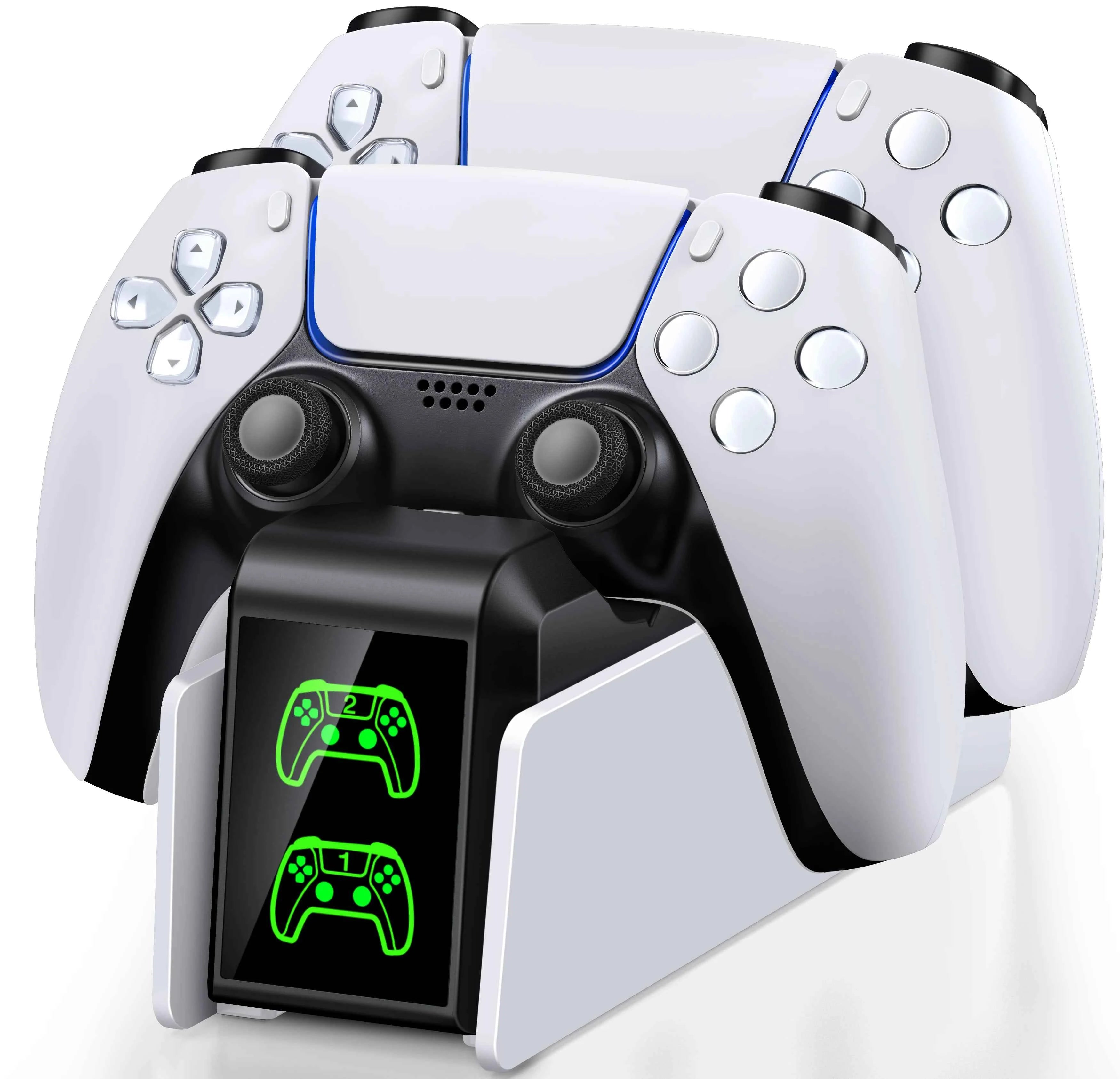 RGB Dual Fast Charger Docking Station for PS5 Controllers – RGB Indicator, Charging Stand for PS5 Gamepad