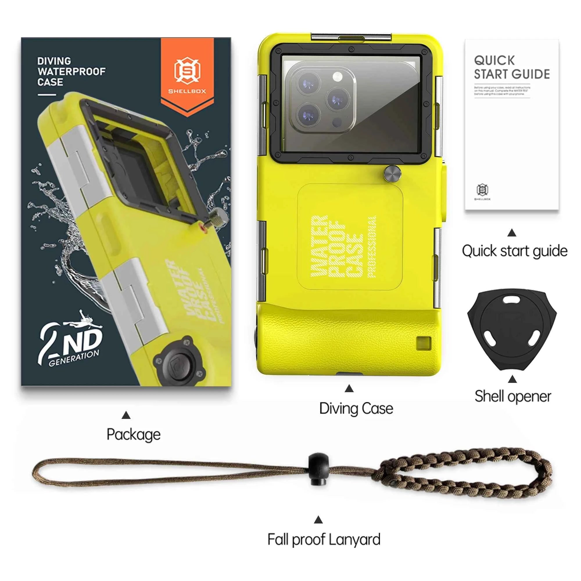 Shellbox IP68 Waterproof Phone Case — Universal 6.9" | Shock-Proof, Anti-Scratch, Diving Ready
