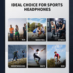 B8 Bone Conduction Bluetooth 5.3 Sport Headphones – IPX5 Waterproof Open Ear Wireless Headset for Running