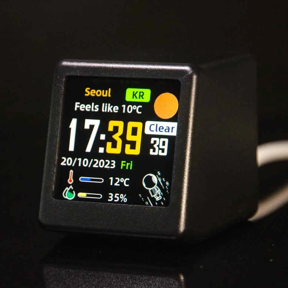 GeekMagic Ultra Smart WiFi Weather Station – Bed Clock with Photo Album, GIF Animation & Desktop Decoration