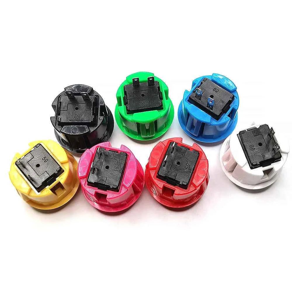 24mm & 30mm Arcade Push Buttons – Sanwa-Style Coin Start Switch for Hitbox & DIY Joystick