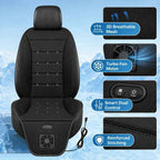USB Car Seat Cooling Cushion – 3-Speed Fan Ventilated Full Back Seat Pad for Summer