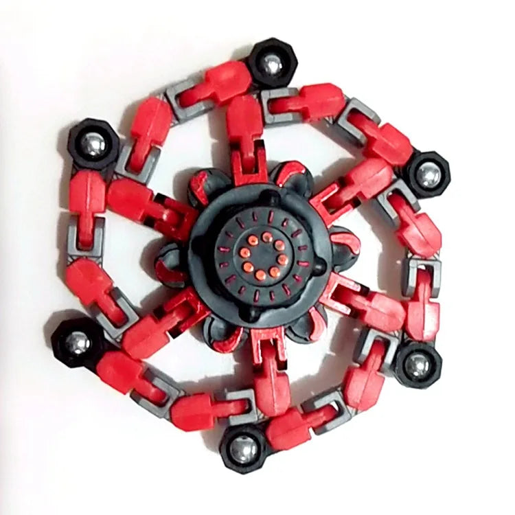 Chain Fidget Spinner Stress Relief Toy – Deformable Sensory Gadget for Adults & Kids