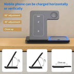 Foldable 3-in-1 Wireless Charging Station – Fast Charger Stand for iPhone 17/16/15/14/13/12, iWatch & AirPods Pro