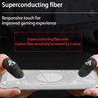 Esports Fingertip Sleeve Gloves – Carbon Fibre Sweatproof Anti-Slip Touch Screen Finger Cots for Mobile Gaming