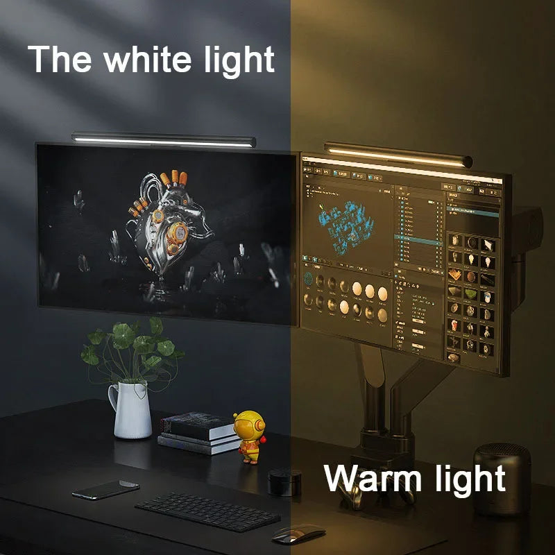LED Monitor Light Bar – Eye-Care Stepless Dimming Screen Hanging Desk Lamp for Work & Gaming