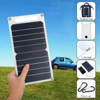 30W Waterproof Solar Charging Panel – 6.8V Portable USB Power Supply for Camping, Hiking & Mobile Devices