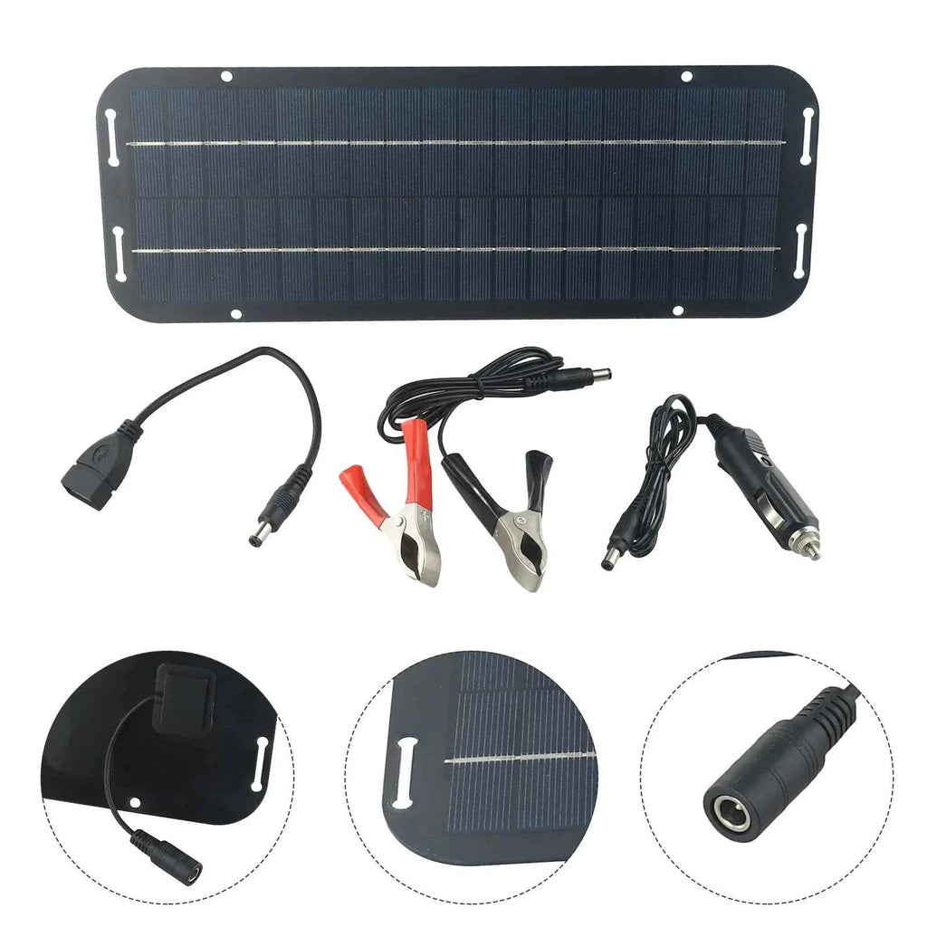 12V Solar Panel Trickle Battery Charger | IP65 for RV, Caravan, Boat & Car