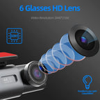 Rapuntek™ DriveVision 4K UHD Car Dash Camera with Wi-Fi, GPS, Night Vision and Parking Monitor