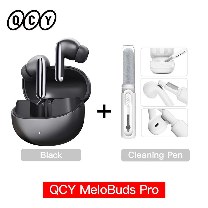 QCY MeloBuds Pro ANC Wireless Earbuds – 46dB Hybrid ANC, LDAC Hi-Res, Bluetooth 5.3, 6 Mic, 34H Playtime