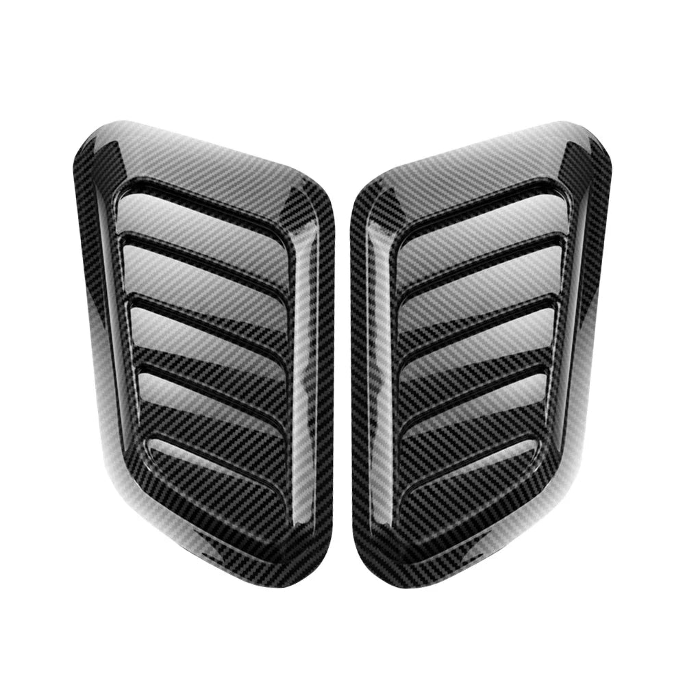 Universal Car Hood Scoop Carbon Fiber Vent Cover – Air Intake Styling (2PCS)