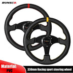 330mm Aluminium Racing Steering Wheel – 13" Flat Drift Simulation Universal Fit