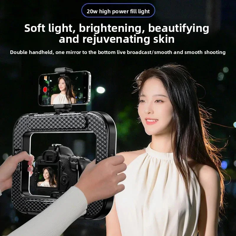 Portable Ring LED Selfie Light — Rabbit Cage Design | Live Streaming, Photography & Decoration