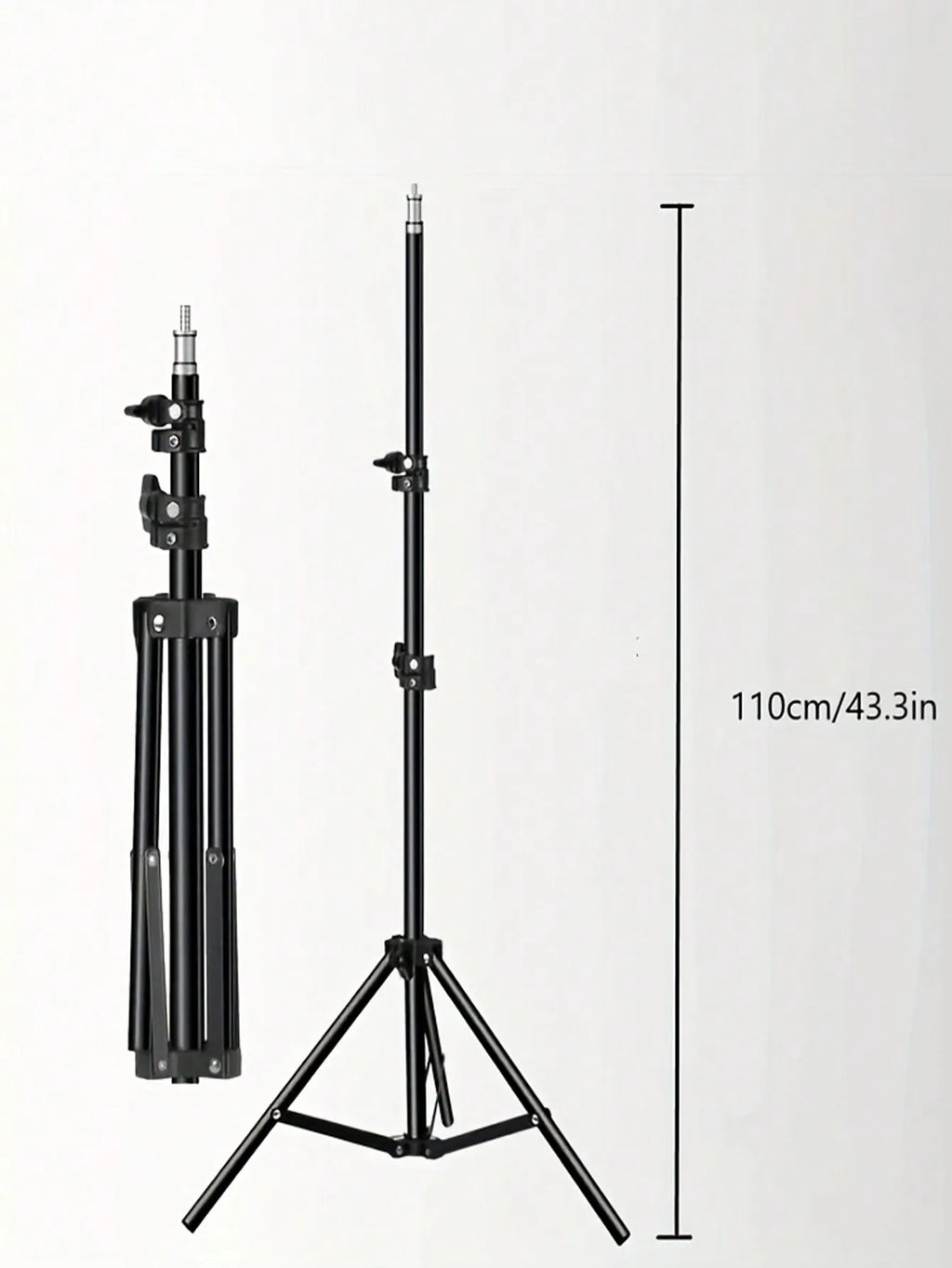 10" Ring Fill Light Kit — 110cm Adjustable Tripod & O-Clip | Live Streaming & Selfie Lighting