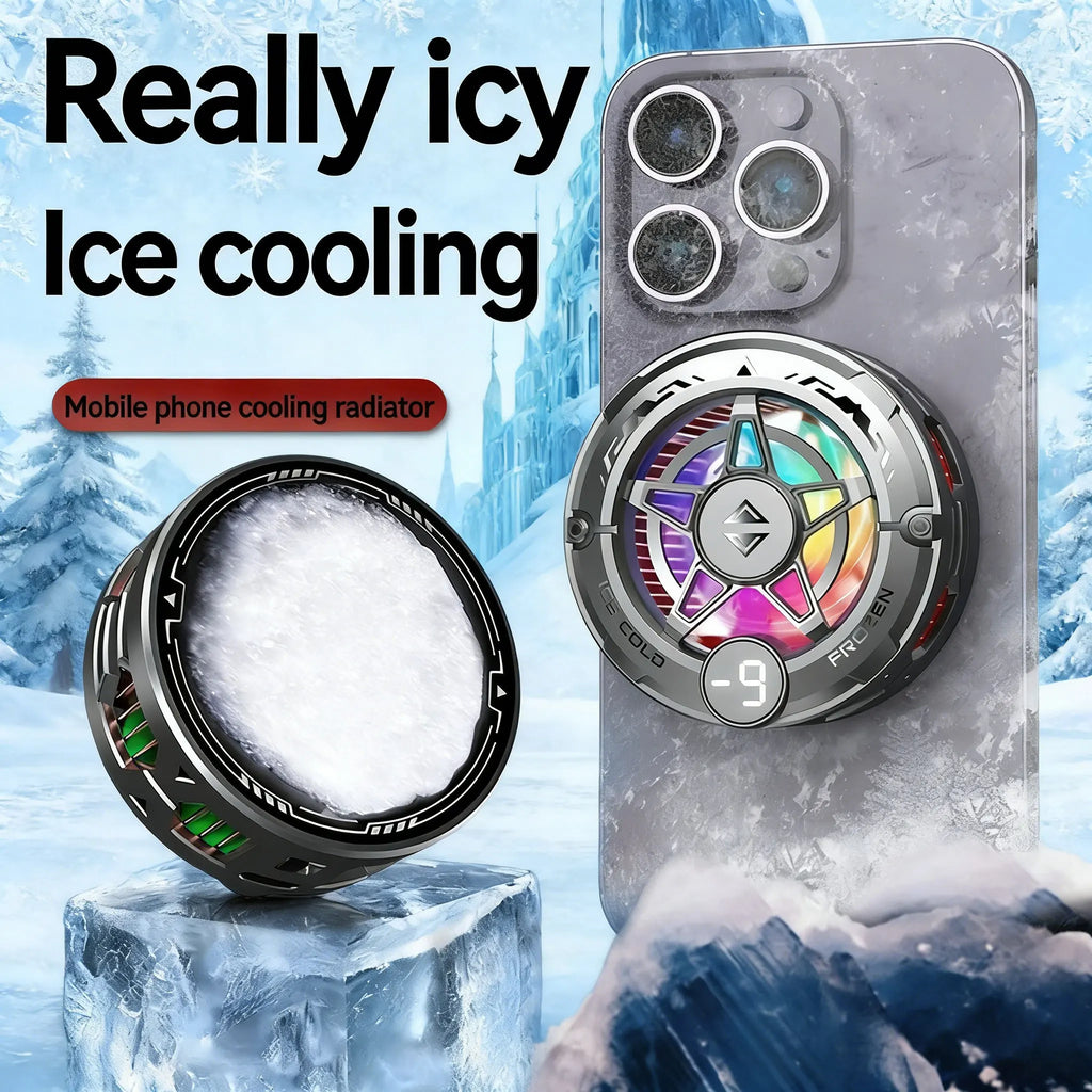 Rapuntek™ K20 Magnetic Phone Cooler – Semiconductor Cooling Fan with RGB Display for Mobile Gaming & Streaming