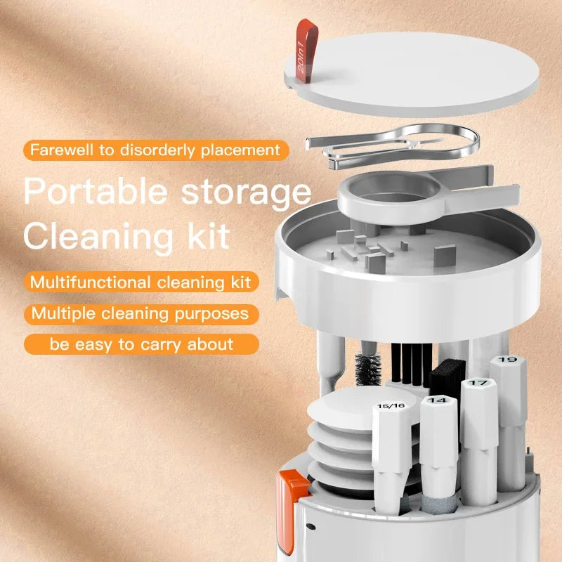 20-in-1 Device Cleaning Kit – For Keyboards, Cameras, Phones, Laptops & Headsets
