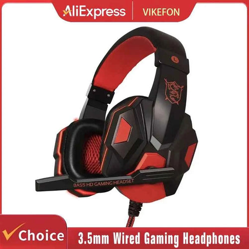 3.5mm Wired Gaming Headset with Microphone – 120° Adjustable, Bass Stereo for PS4, PS5, Xbox, PC & Laptop