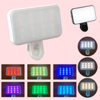 Portable Mini Selfie Fill Light – Rechargeable Clip-On LED with 3 Brightness Modes for Phone, Makeup & Video Calls