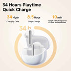 QCY MeloBuds Pro ANC Wireless Earbuds – 46dB Hybrid ANC, LDAC Hi-Res, Bluetooth 5.3, 6 Mic, 34H Playtime