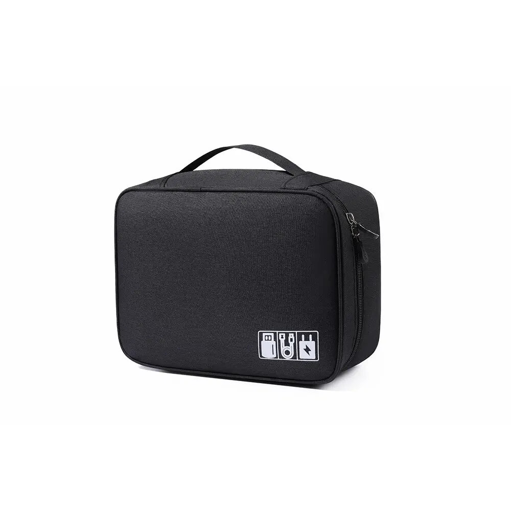 Waterproof Travel Cable Organizer Bag – Digital Accessories Storage Case for USB, Chargers & More