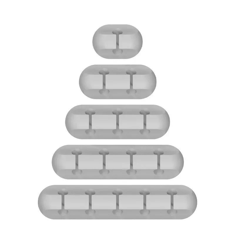 Silicone Cable Organizer Clips — Desktop Cable Management for USB & Earphone Cables