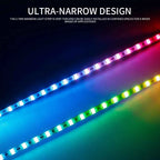 WS2812B RGBIC LED Strip – 2.7mm Ultra Narrow 160 LEDs/m Individually Addressable Dreamcolor Light DC5V/12V